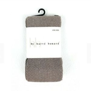 Harve Benard Herringbone Pattern Footed Tights